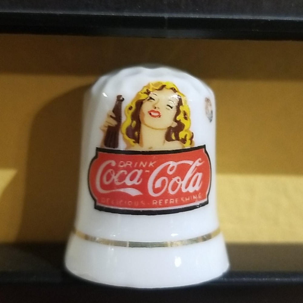 Coca-Cola Ceramic Thimble